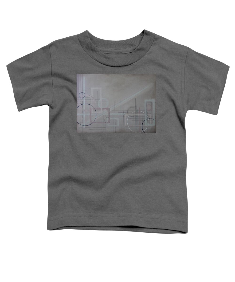 Geometric Toddler T-Shirt featuring the painting Grid by Berlynn