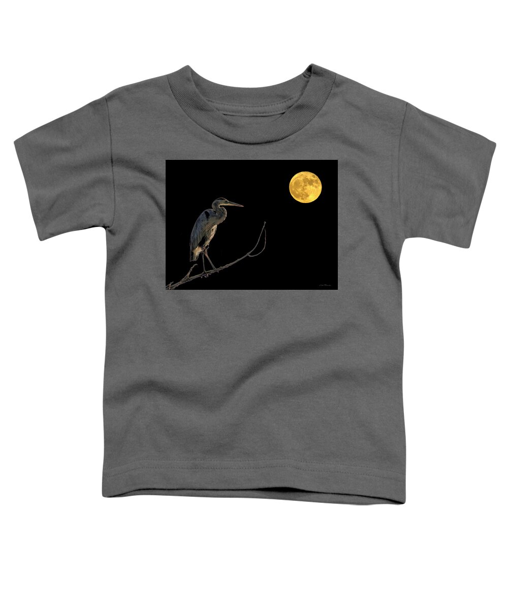 Moon Toddler T-Shirt featuring the photograph The Insomniac by Judi Dressler