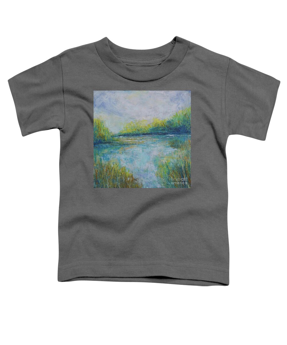 Oil Toddler T-Shirt featuring the painting In the Distance by Christine Chin-Fook