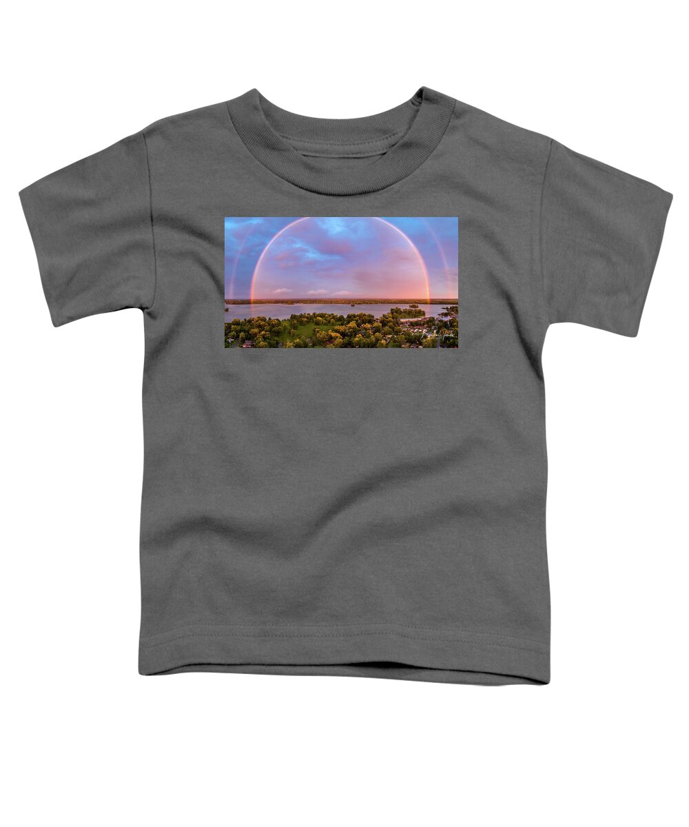  Toddler T-Shirt featuring the photograph Indian Lake Rainbow by Brian Jones