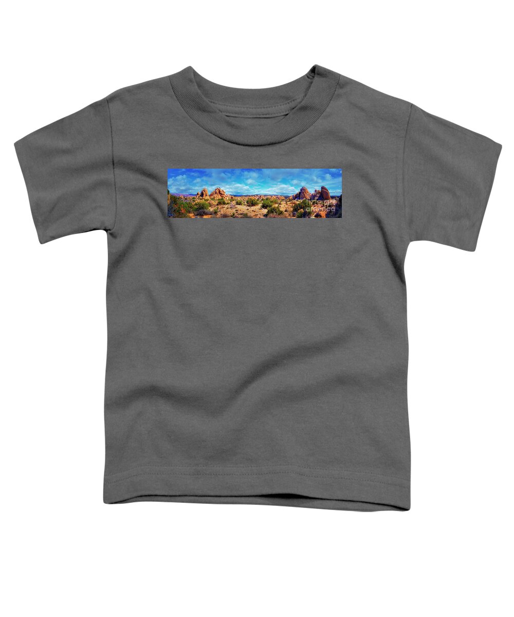 Joshua Tree Np Toddler T-Shirt featuring the photograph Joshua Tree Indian Cove Vista by David Zanzinger