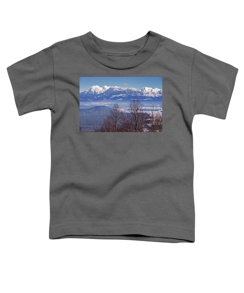 Kamnik Alps Toddler T-Shirt featuring the photograph Kamnik Alps in Winter by Ian Middleton