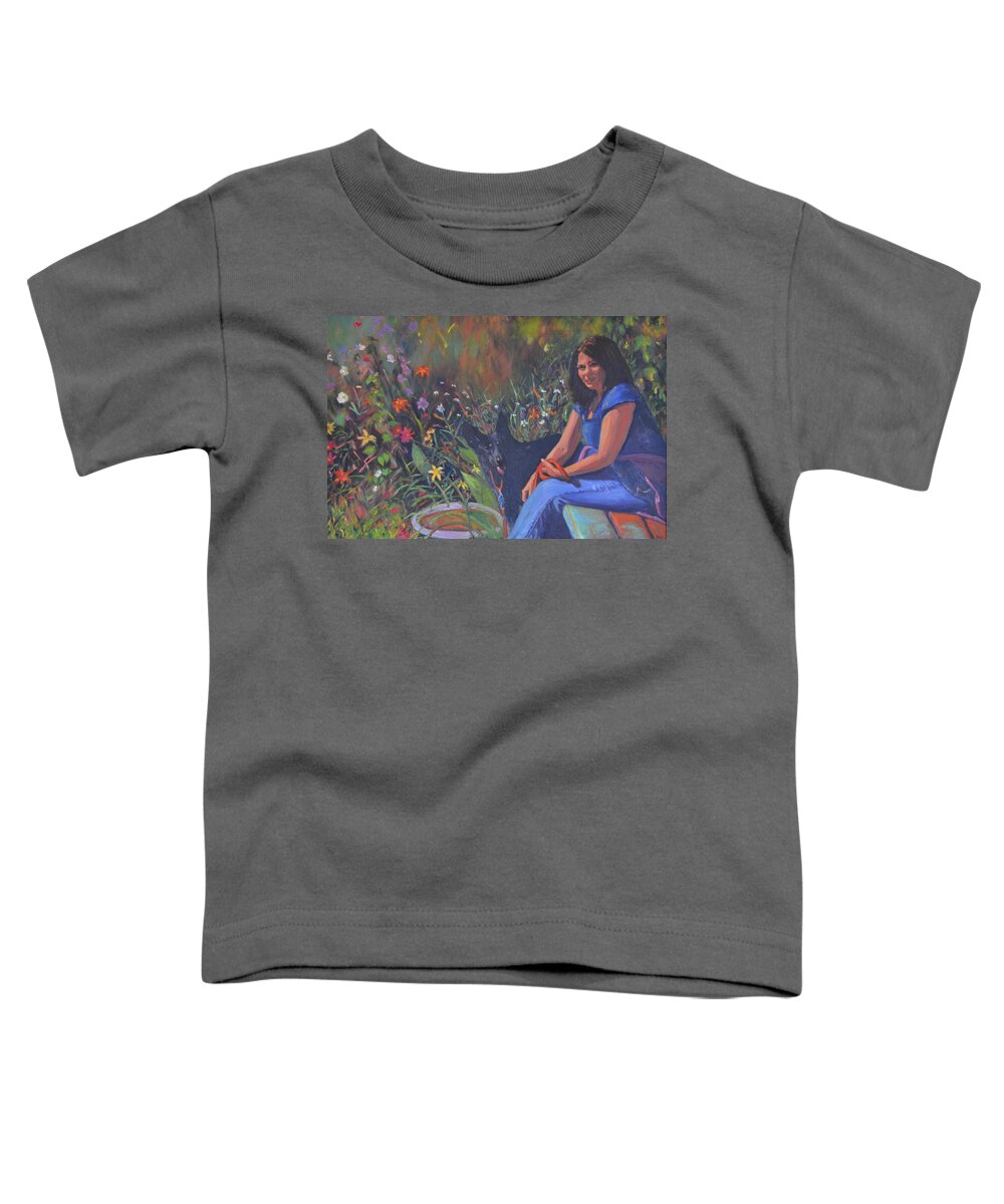Memorial Toddler T-Shirt featuring the painting Kiera's Ripple by Beth Riso