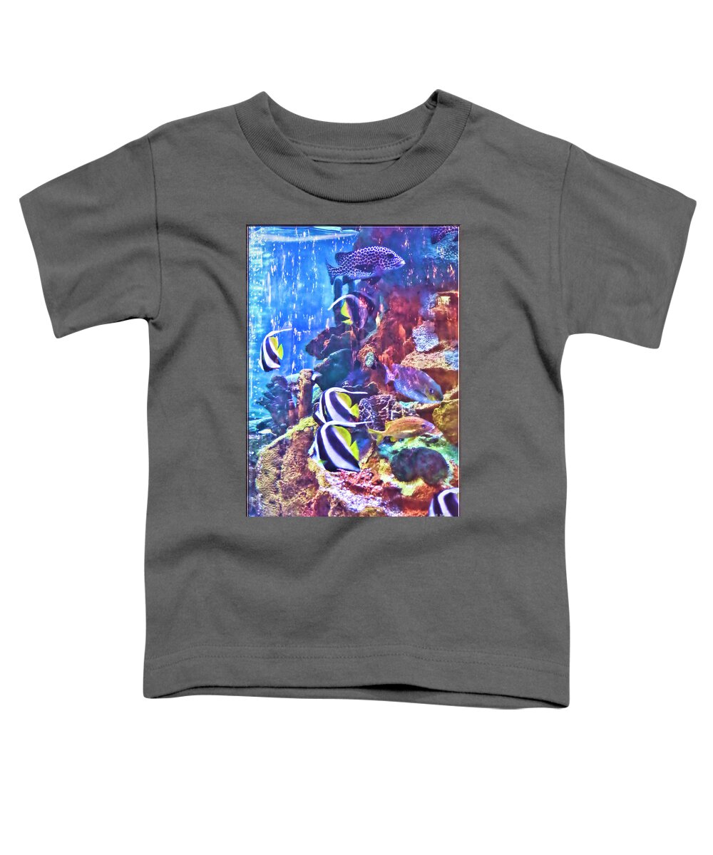 Dark Toddler T-Shirt featuring the digital art Life In The Tank by Recreating Creation