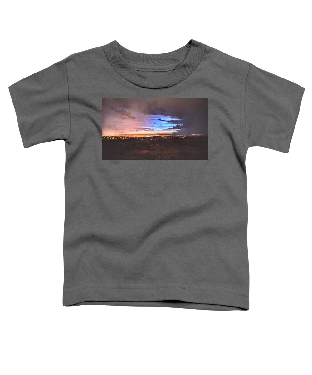 Laramie Toddler T-Shirt featuring the photograph Lights of Laramie by Chance Kafka