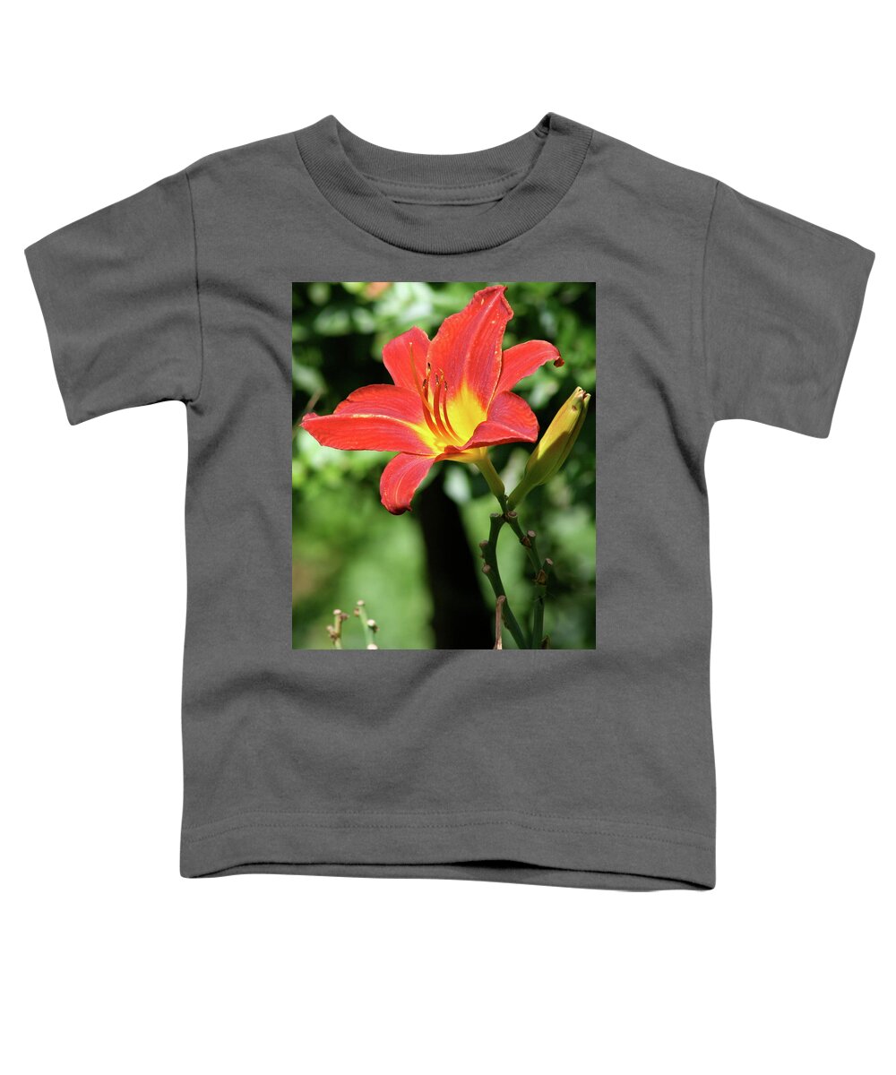 Red Toddler T-Shirt featuring the photograph Lily by Misty Morehead