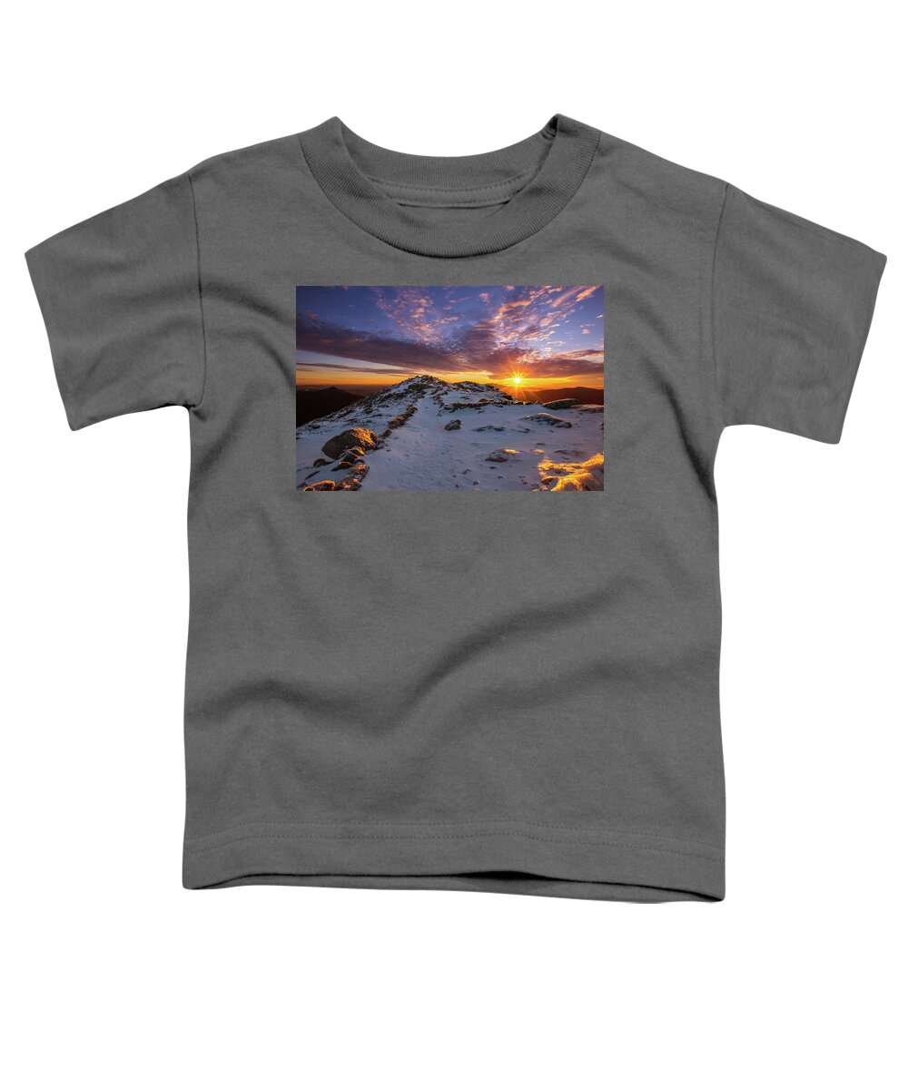 Little Toddler T-Shirt featuring the photograph Little Haystack Sunburst by White Mountain Images