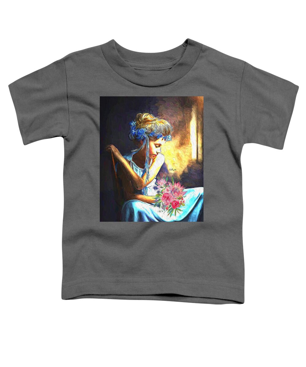 Paint Toddler T-Shirt featuring the painting Little lady 5 by Nenad Vasic