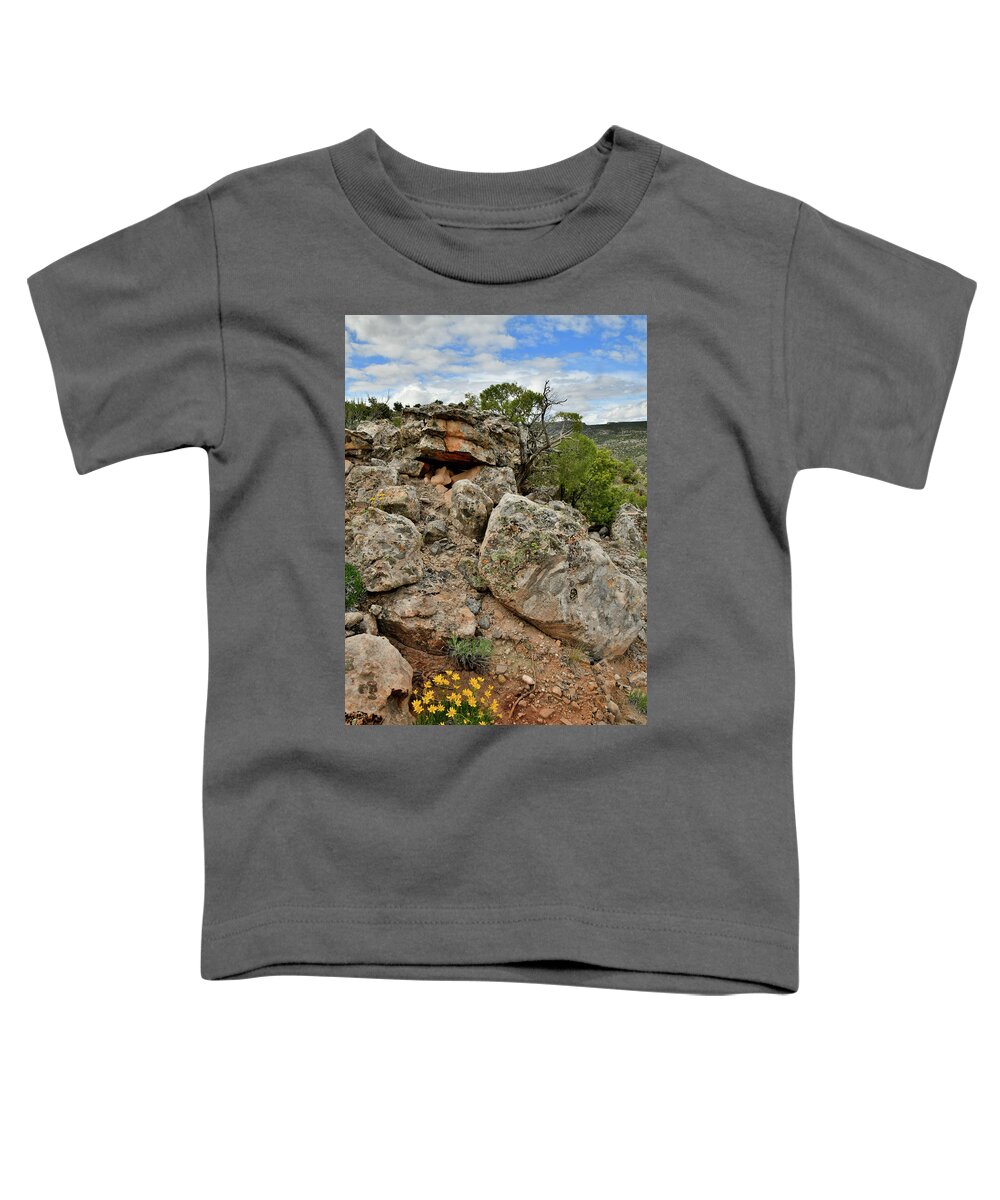 Little Park Road Toddler T-Shirt featuring the photograph Little Park Road Wildflowers by Ray Mathis