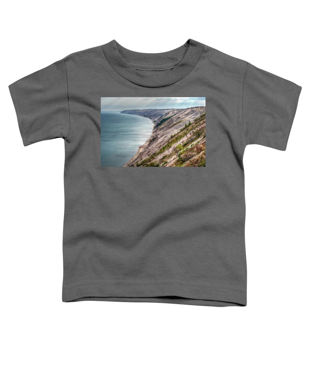 Sand Dune Toddler T-Shirt featuring the photograph Long Slide Overlook by Brad Bellisle