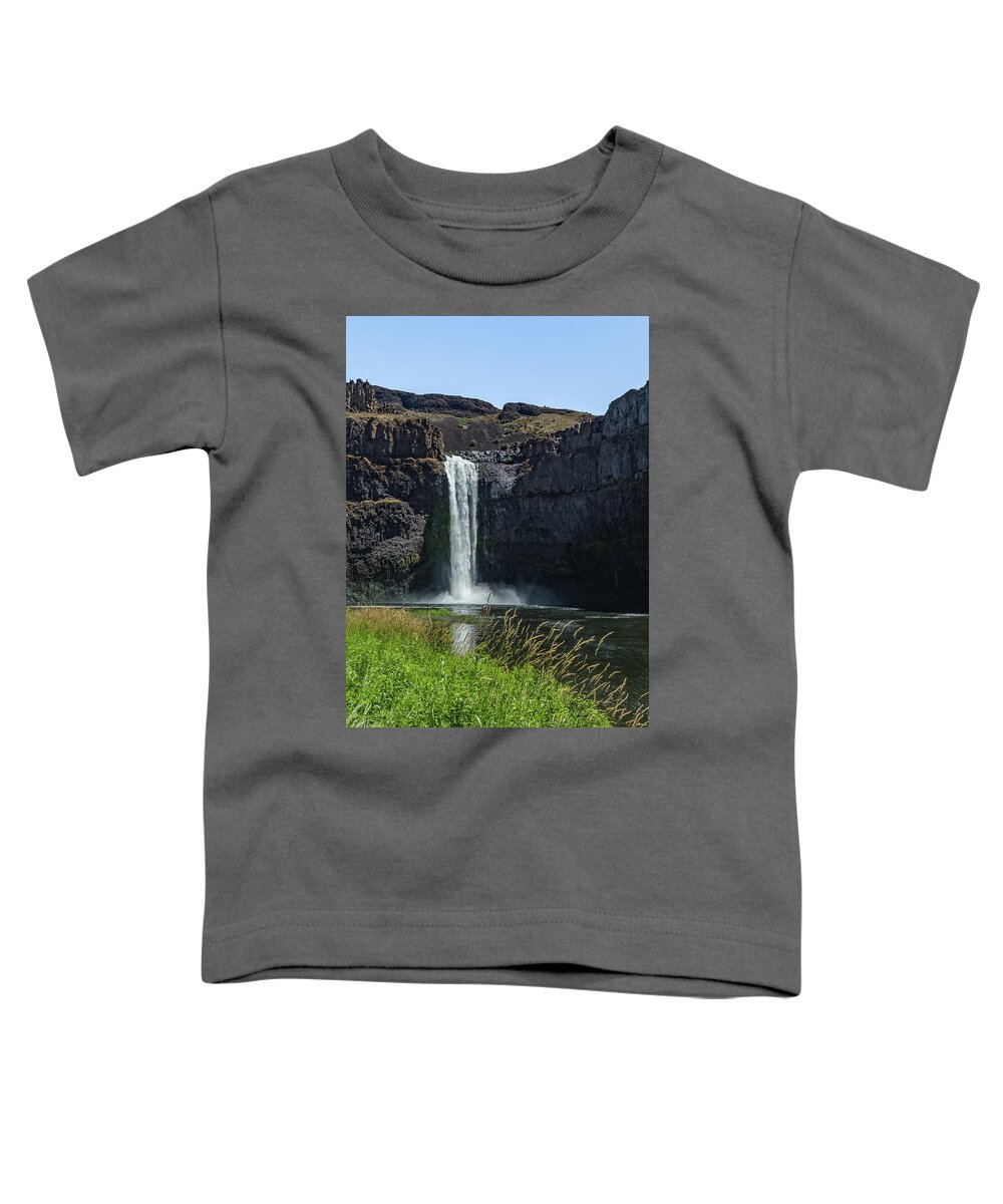 Palouse Falls Toddler T-Shirt featuring the photograph Look for the people for scale by Joe Kopp
