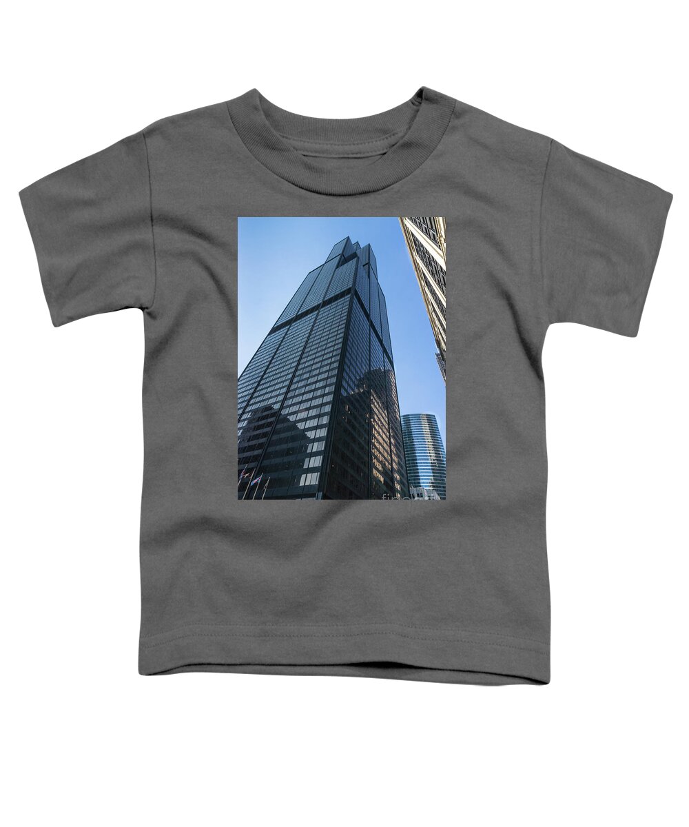 Willis Tower Toddler T-Shirt featuring the photograph Looking Up Willis Tower by Jennifer White