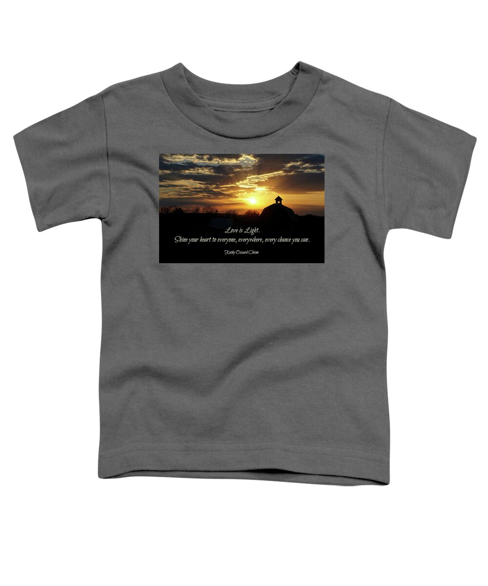 Love Toddler T-Shirt featuring the photograph Love Is Light by Kathy Ozzard Chism
