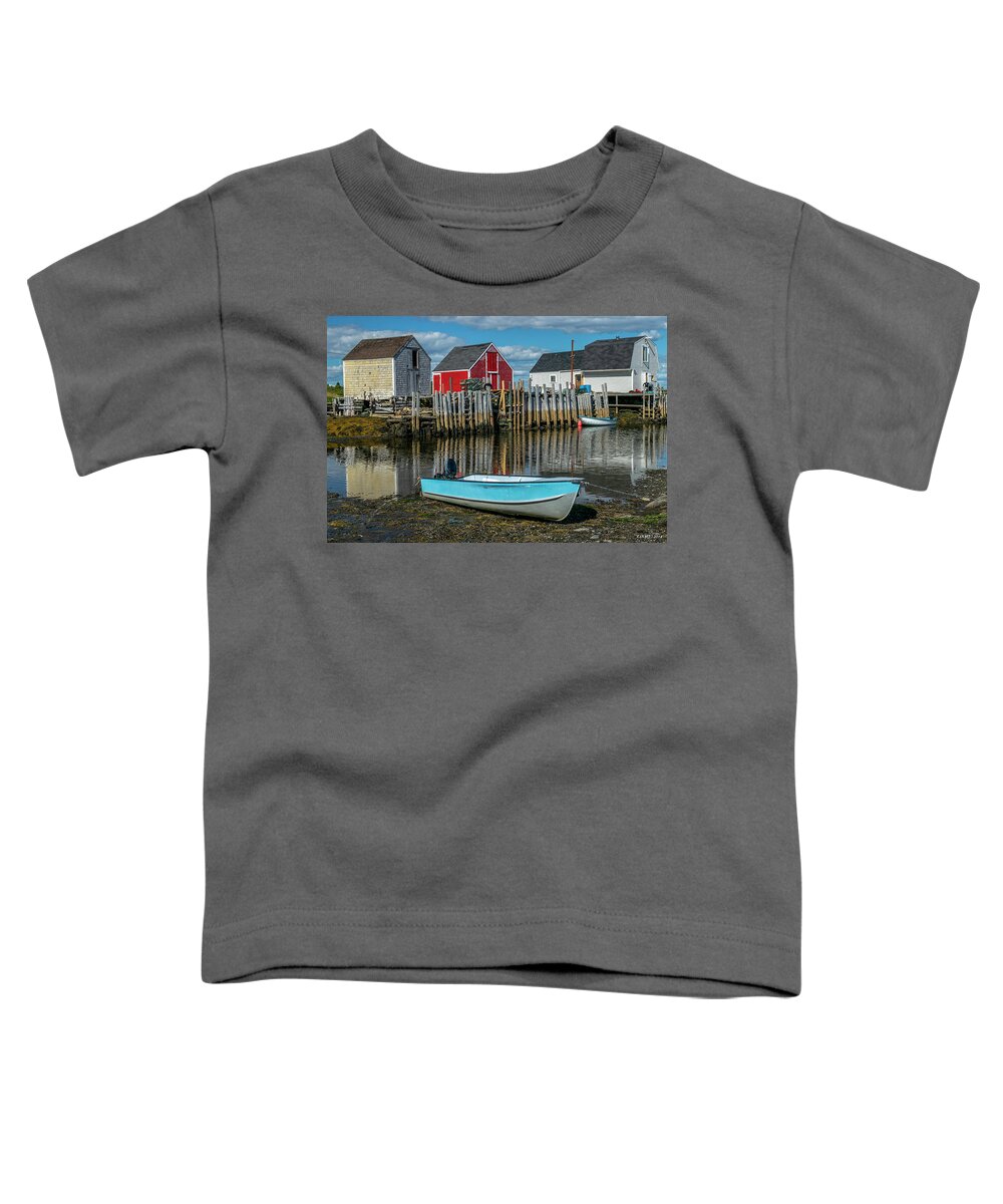 2018 Toddler T-Shirt featuring the photograph Low Tide at Blue Rocks 02 by Ken Morris