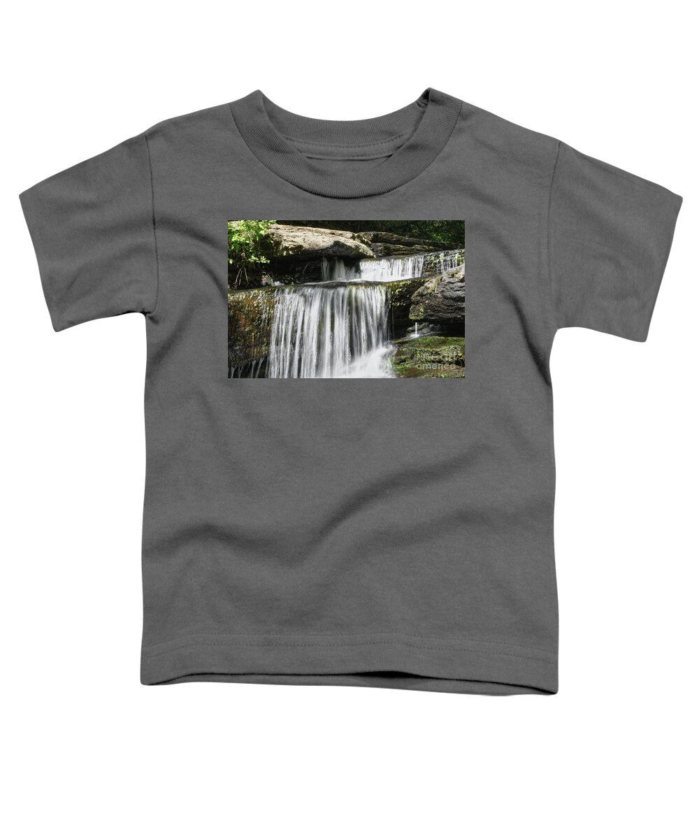 Upper Piney Falls Toddler T-Shirt featuring the photograph Lower Piney Falls 2 by Phil Perkins