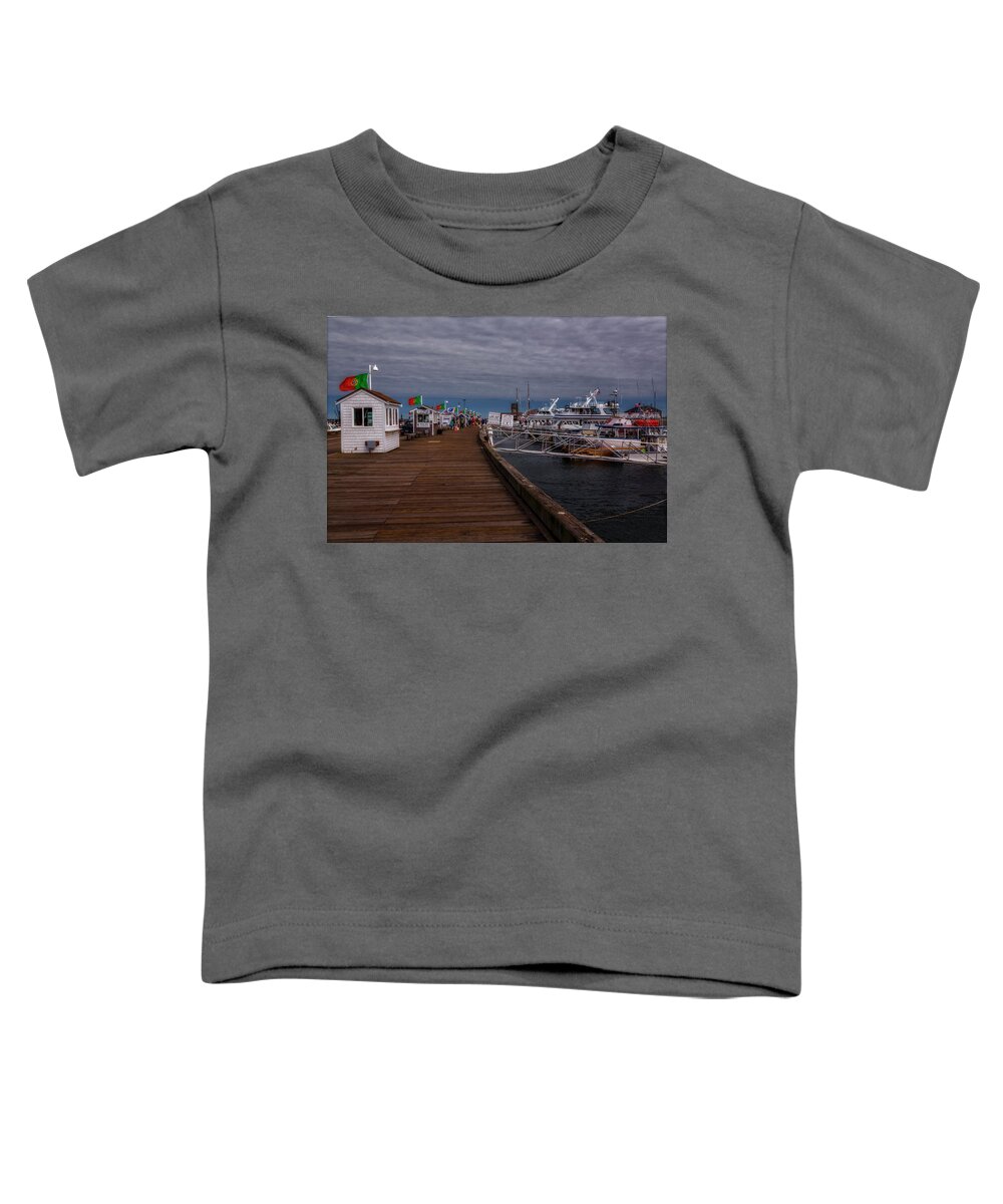 Provincetown Toddler T-Shirt featuring the photograph MacMillan Wharf Provincetown by Susan Candelario