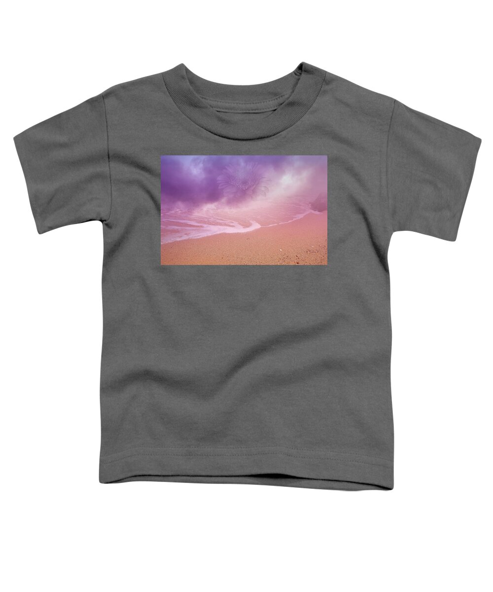 Magical Toddler T-Shirt featuring the photograph Magical Dust With Hazy Flower On Dreamland Beach by Johanna Hurmerinta