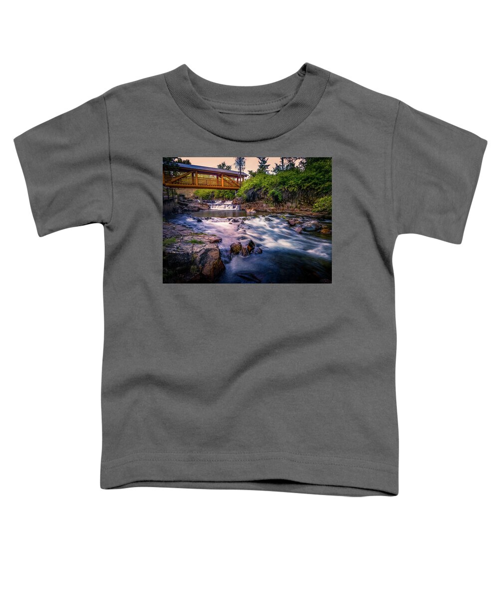 Mark Creek Toddler T-Shirt featuring the photograph Marysville Falls by Thomas Nay