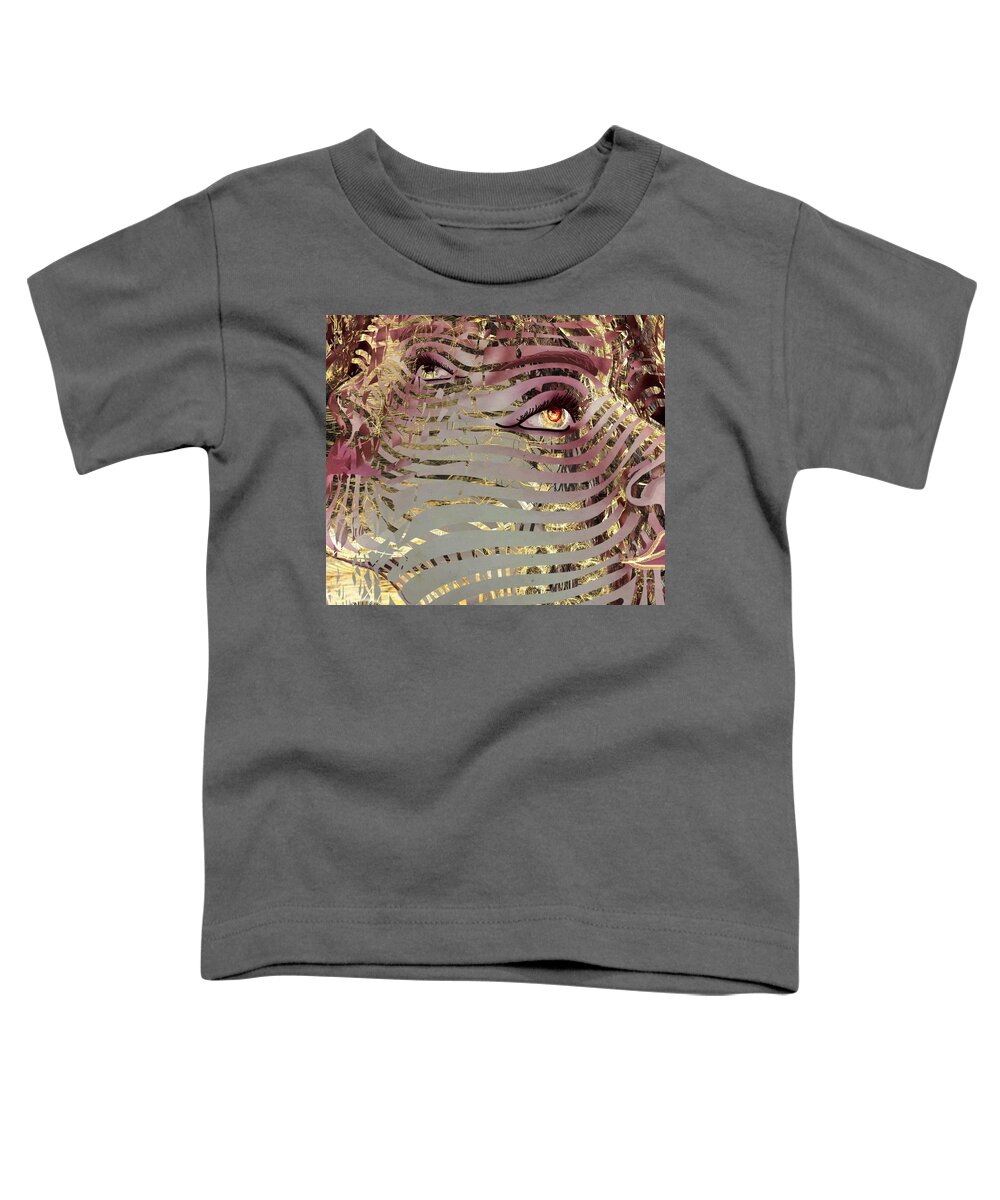 Modern Abstract Art Toddler T-Shirt featuring the mixed media Mask What Hides 4 by Joan Stratton