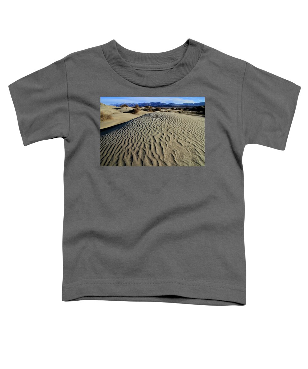 Death Valley National Park Toddler T-Shirt featuring the photograph Mesquite Flat Sand Dunes Grapevine Mountains by Ed Riche