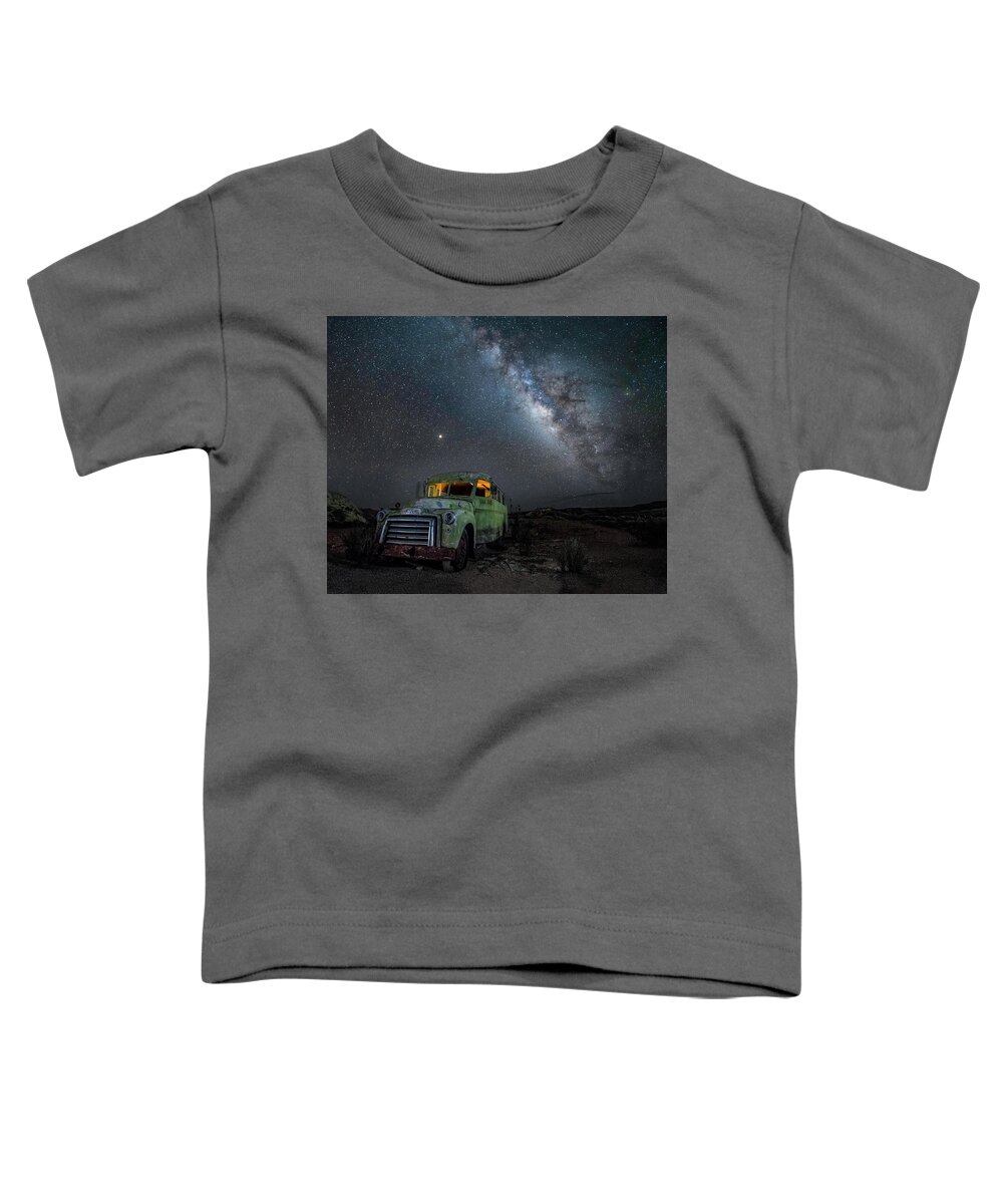 Big Bend Toddler T-Shirt featuring the photograph Milky Way Bus by David Downs