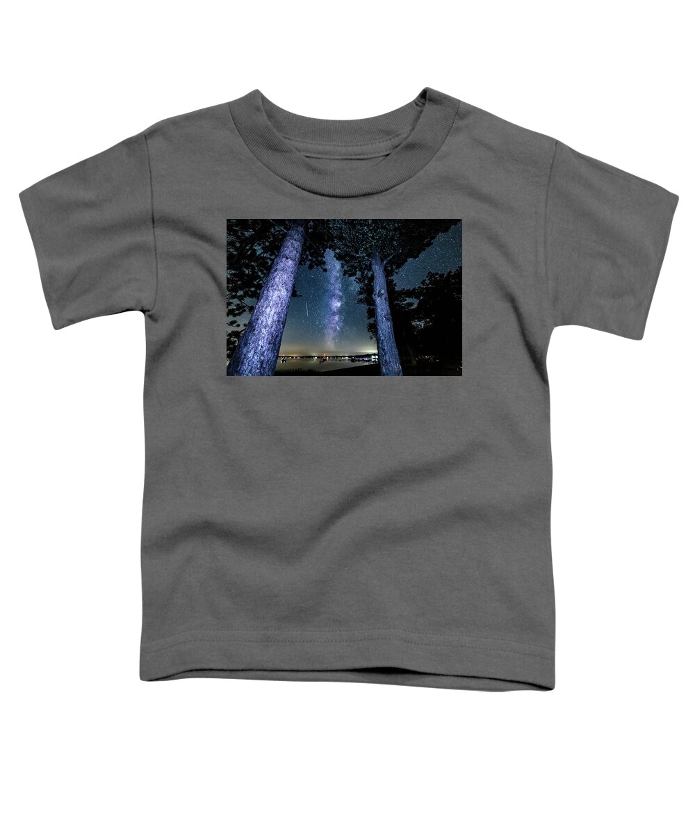 Higgins Lake Toddler T-Shirt featuring the photograph Milky Way by Joe Holley
