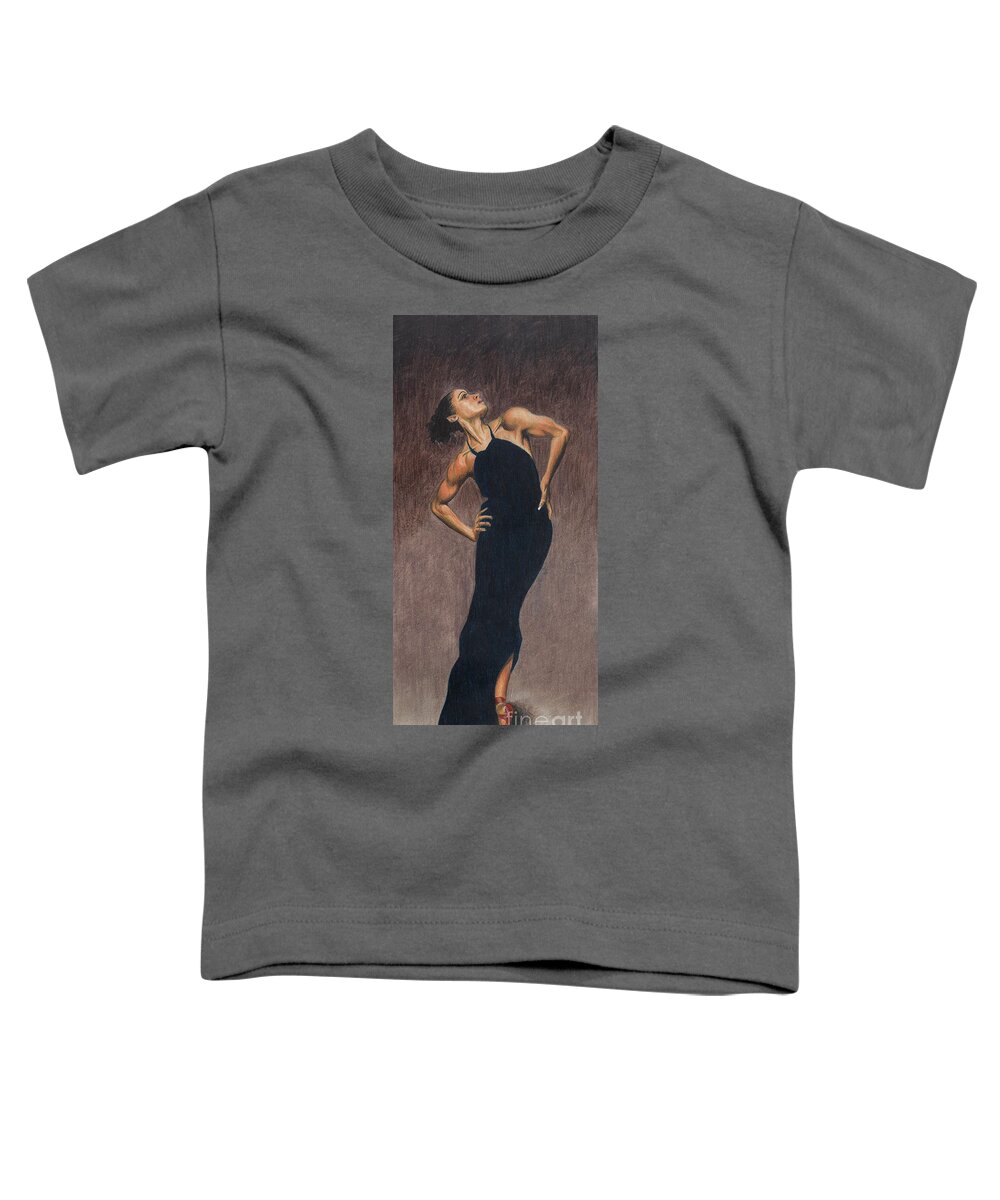 Misty Toddler T-Shirt featuring the drawing Misty Copeland 3 by Philippe Thomas