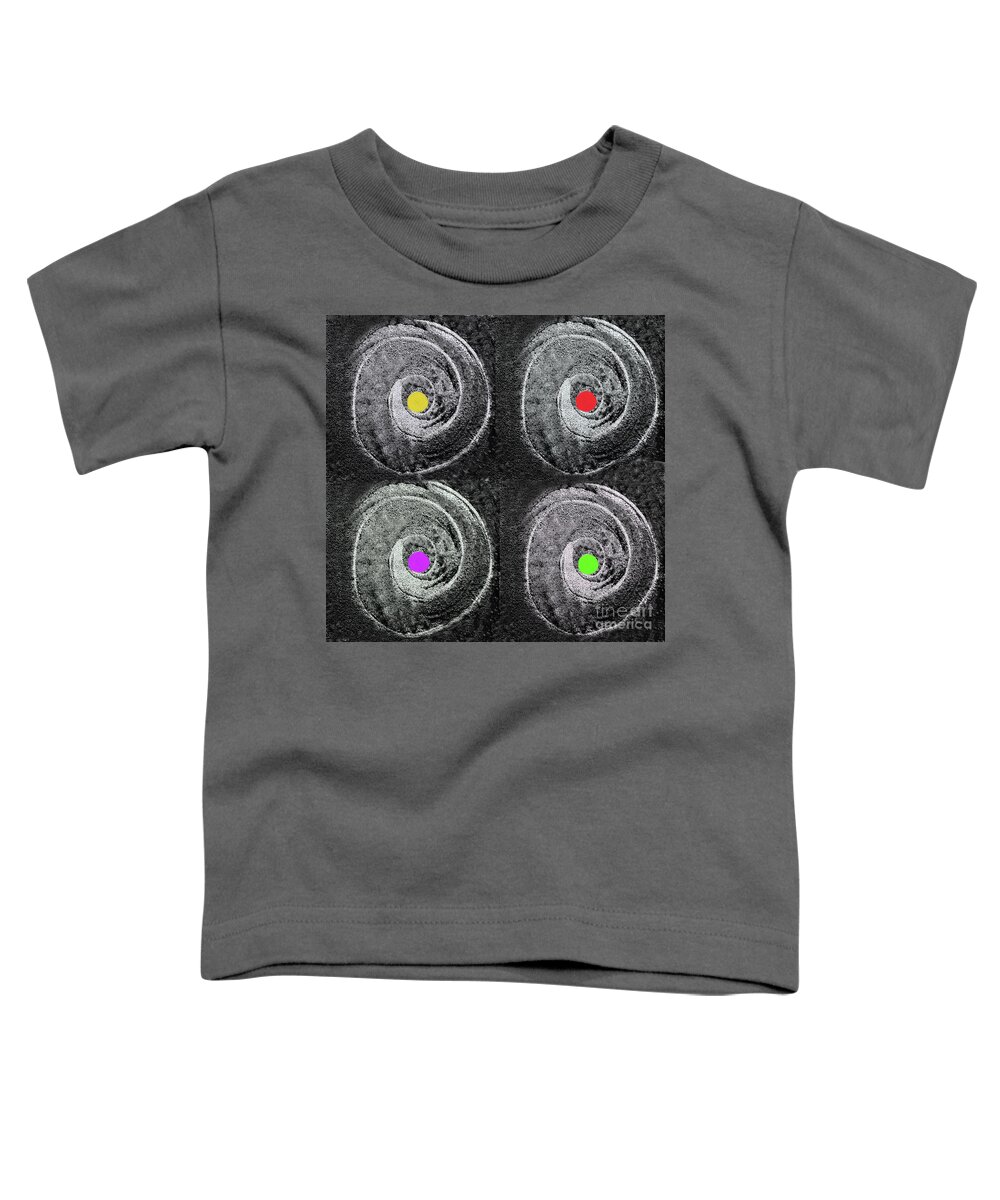 Abstract Toddler T-Shirt featuring the mixed media Modern Abstract Color Squares Polytych 300 by Sharon Williams Eng