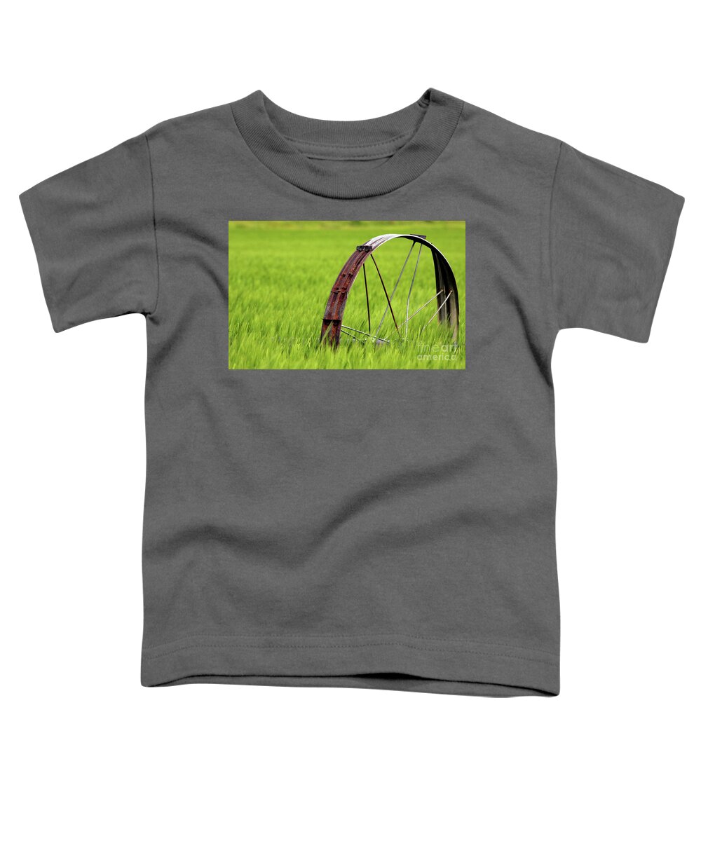 Montana Farm Toddler T-Shirt featuring the photograph Montana Rust by Terri Brewster