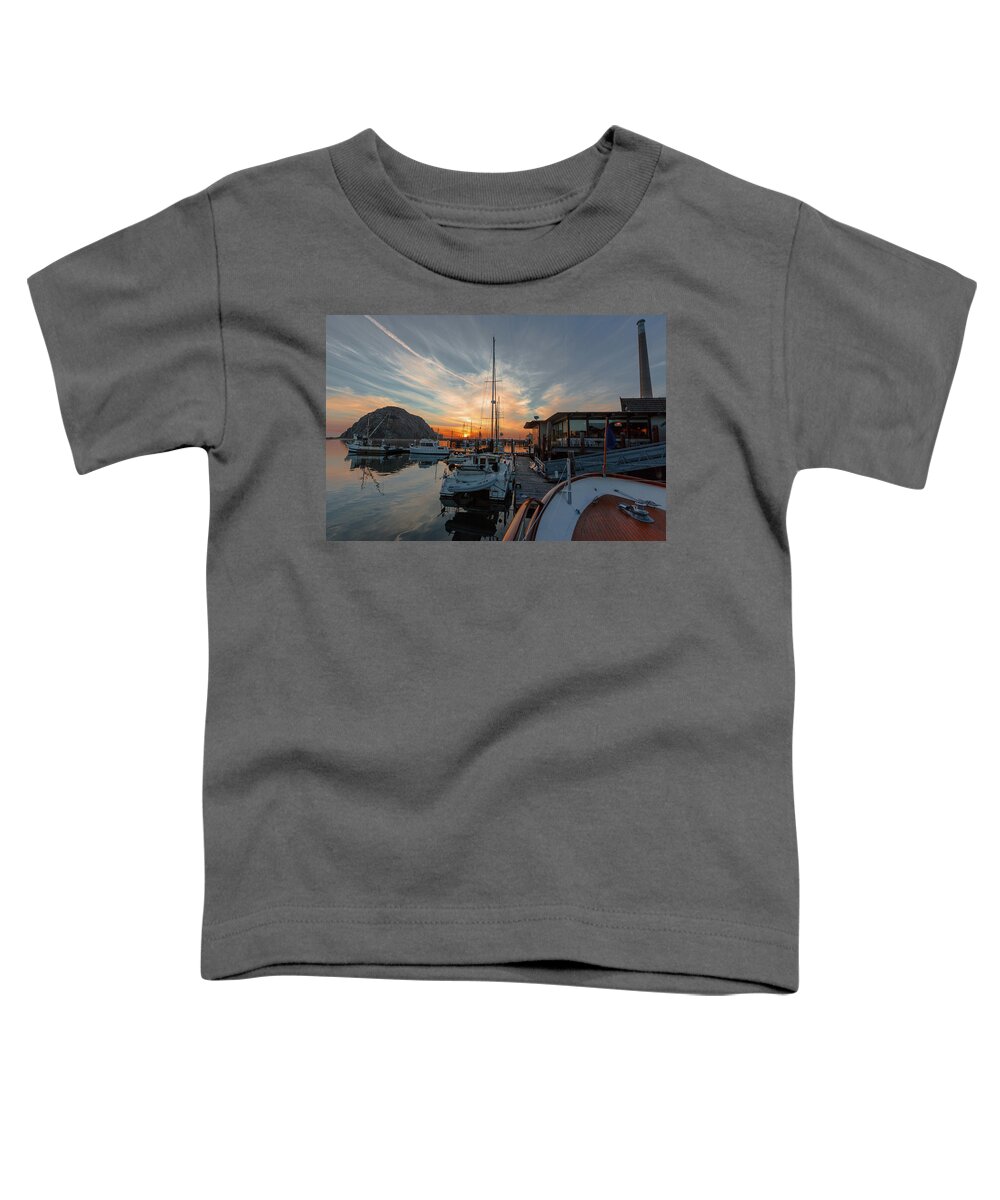 Morro Bay Toddler T-Shirt featuring the photograph Morro Bay Sunset by Mike Long