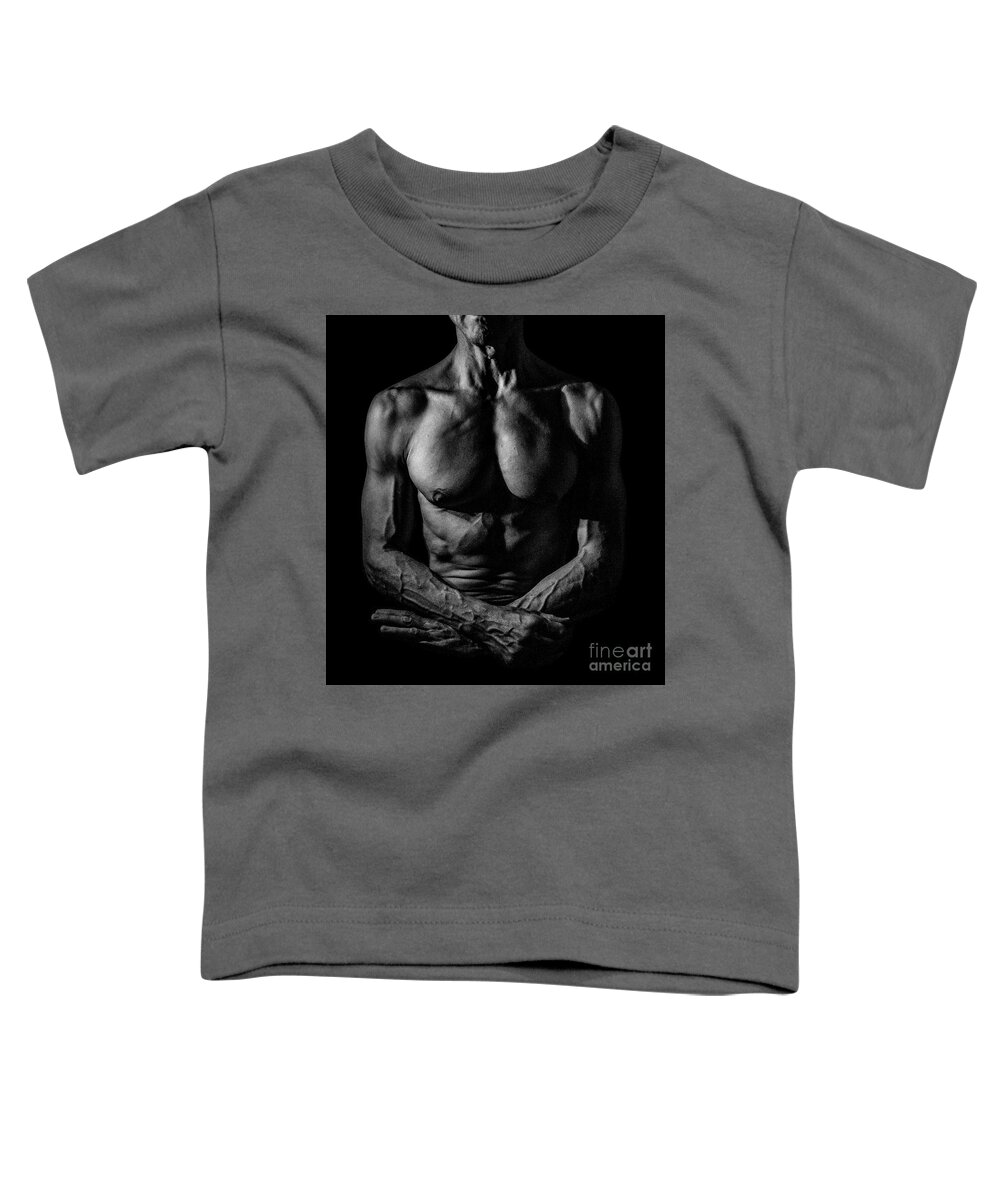 Muscle Toddler T-Shirt featuring the photograph Muscle Man by Melissa Lipton