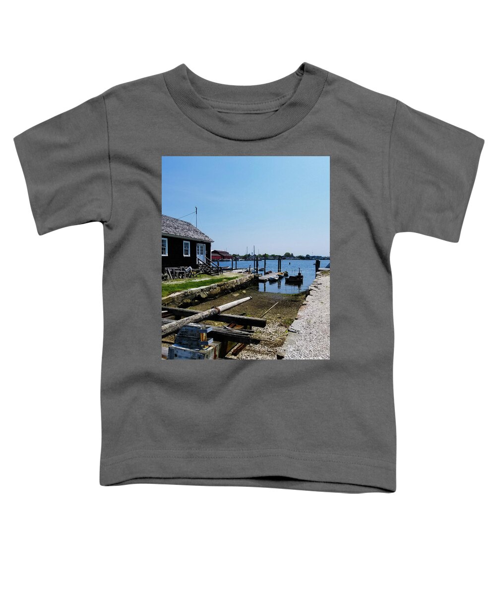 Mystic Seaport Toddler T-Shirt featuring the photograph Mystic Seaport Architecture by Elizabeth M