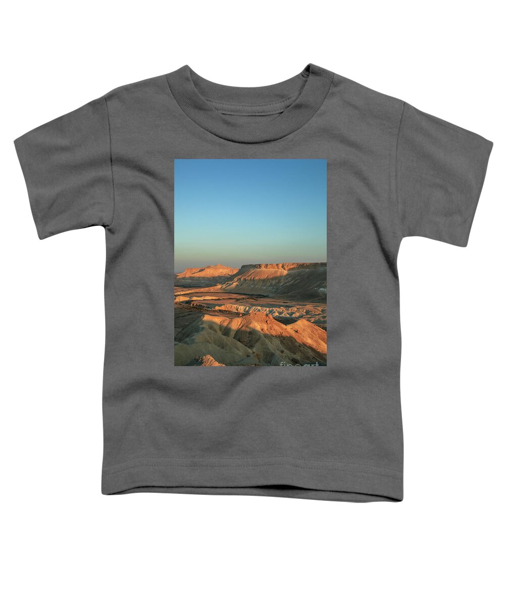 Nature Toddler T-Shirt featuring the photograph Negev Desert landscape ha by Ami Siano