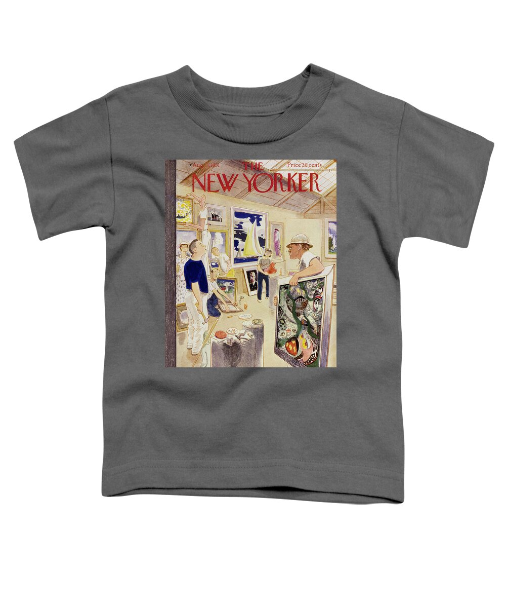Illustration Toddler T-Shirt featuring the painting New Yorker August 11, 1951 by Garrett Price