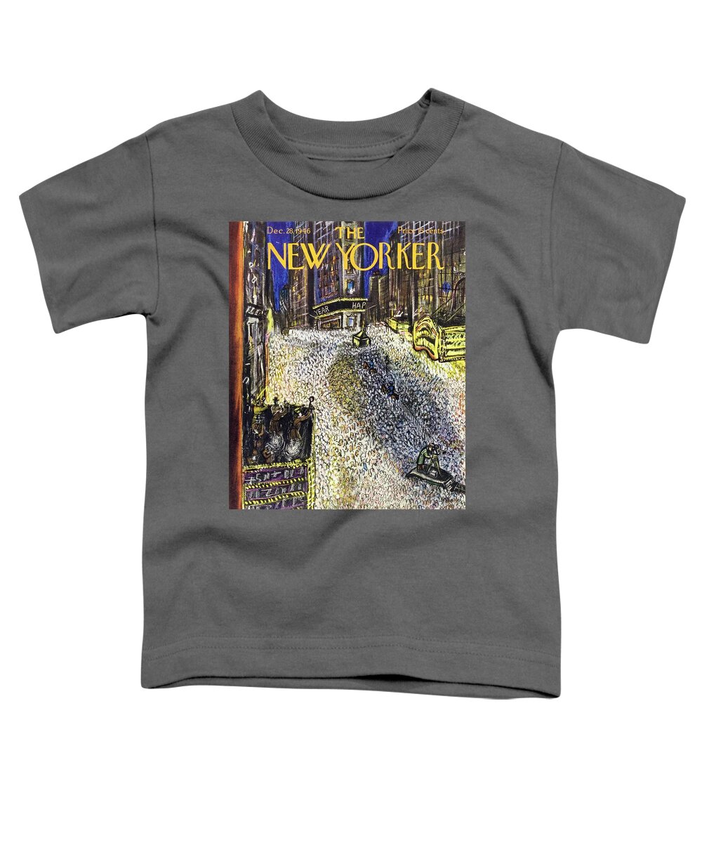 Illustration Toddler T-Shirt featuring the painting New Yorker December 28, 1946 by Victor De Pauw