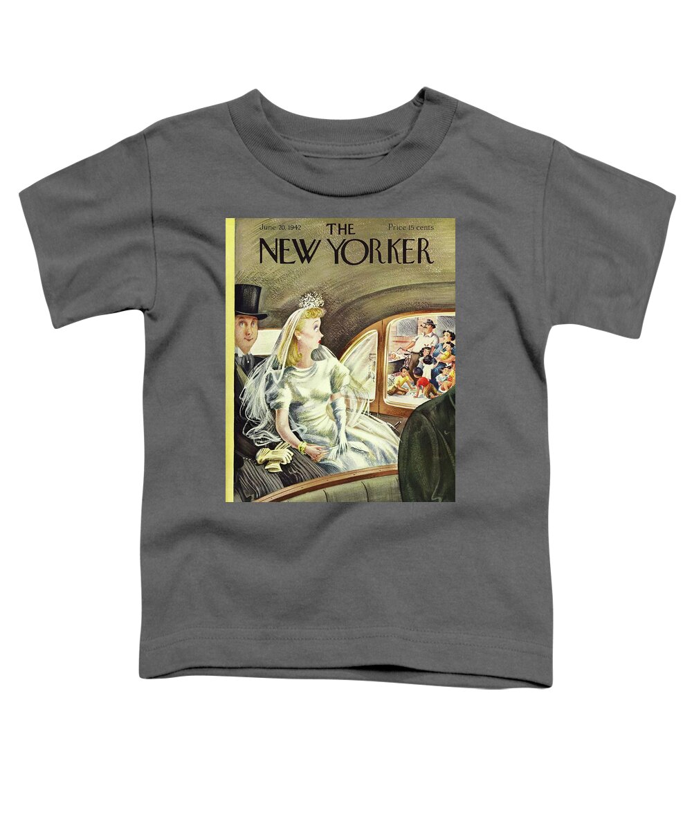 Auto Toddler T-Shirt featuring the painting New Yorker June 20 1942 by Constantin Alajalov