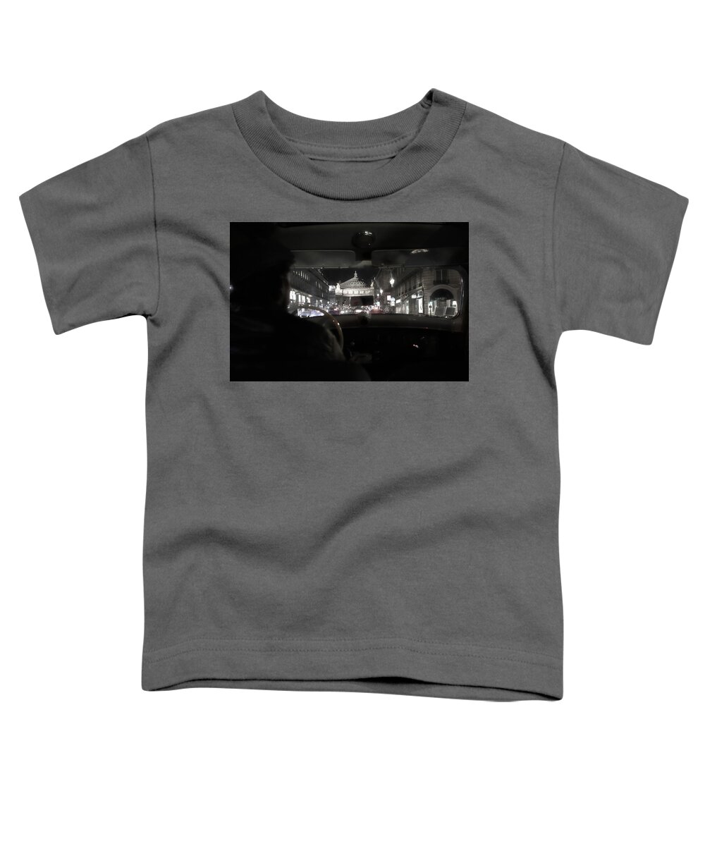 Light Toddler T-Shirt featuring the photograph Night Tour in Paris by Portia Olaughlin