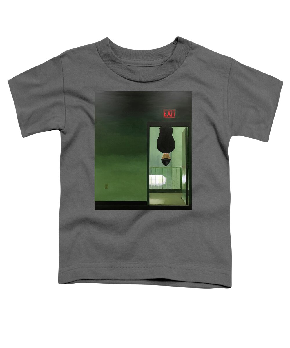 Jean Paul Sartre Toddler T-Shirt featuring the painting No Exit by Thomas Blood