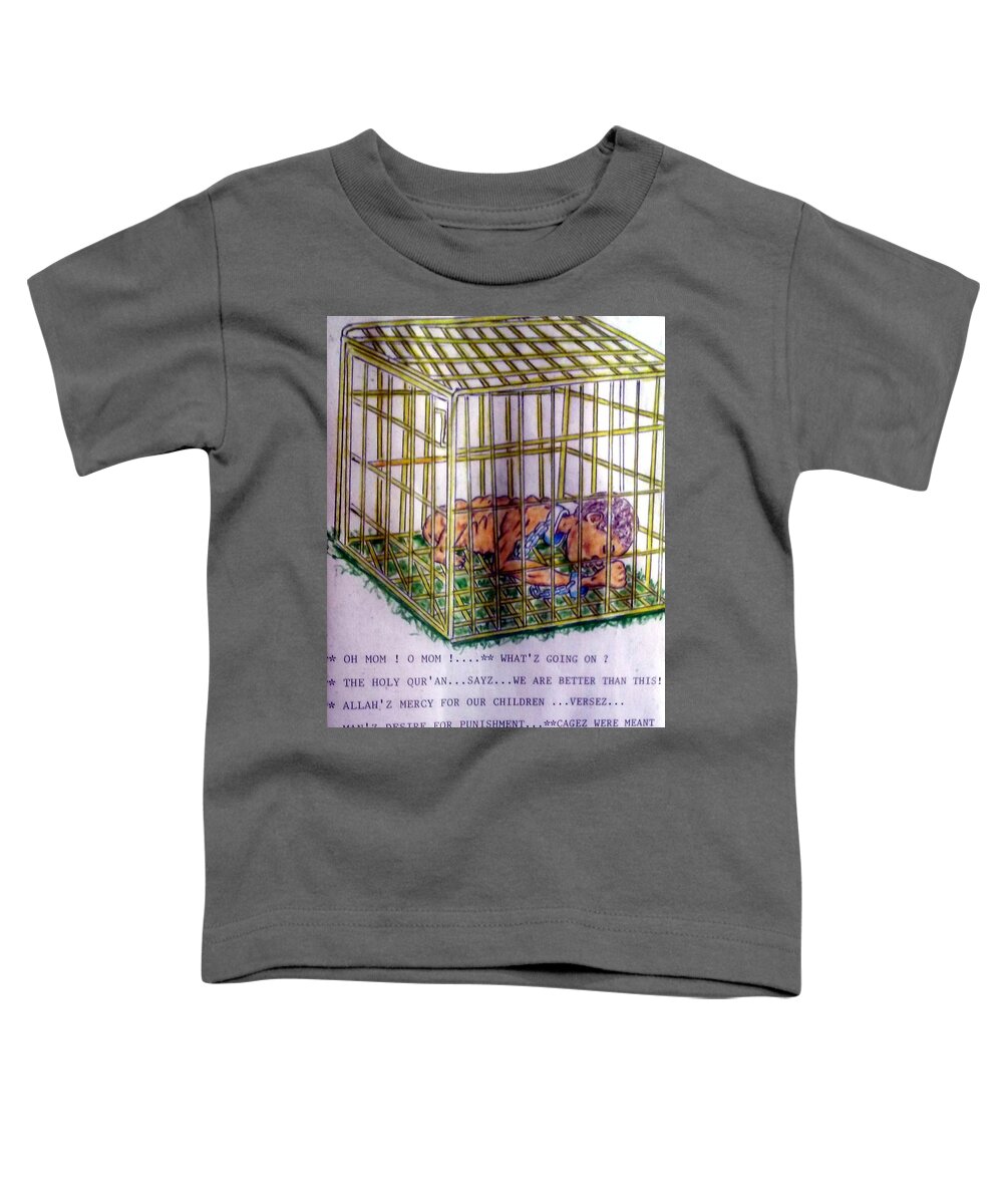 Black Art Toddler T-Shirt featuring the drawing Oh Mom O Mom by Joedee