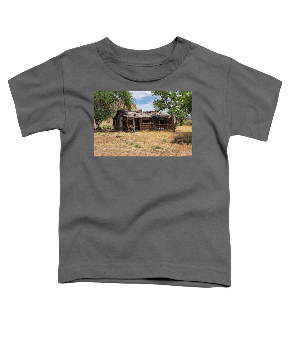 Nostalgia Toddler T-Shirt featuring the photograph Old abandoned house in the Utah desert by Kyle Lee