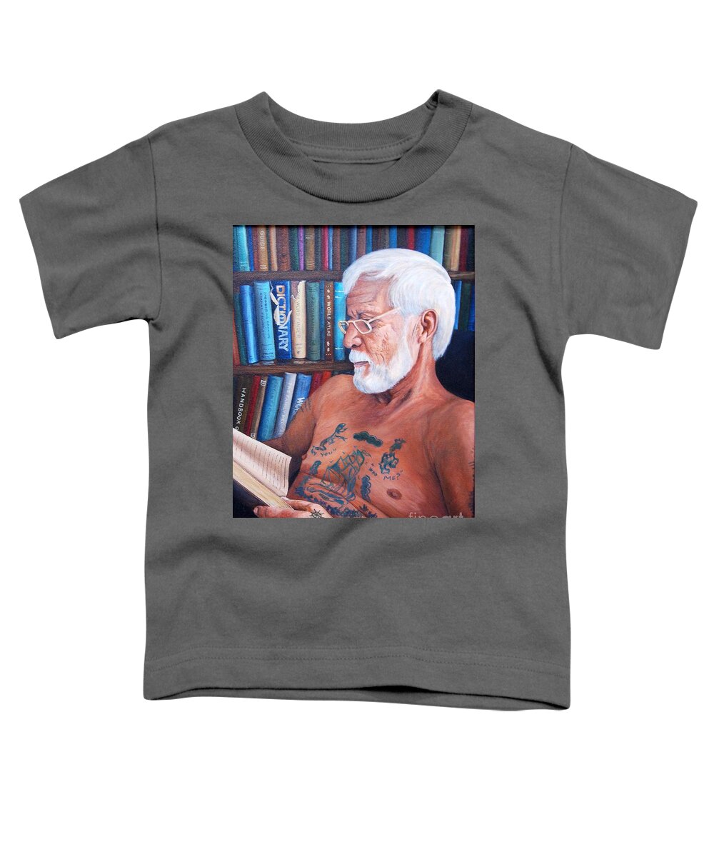 Books Toddler T-Shirt featuring the painting Old Salt by AnnaJo Vahle