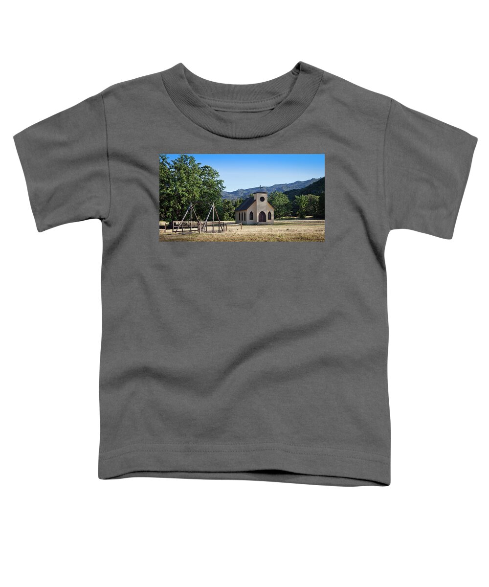 Paramount Ranch Toddler T-Shirt featuring the photograph Paramount Ranch Church 4.20.2017 by Gene Parks