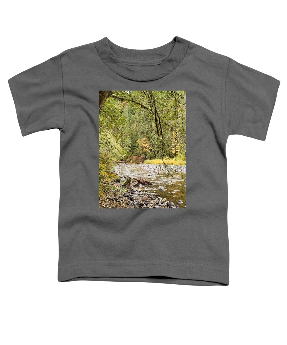 Molalla Toddler T-Shirt featuring the photograph Peaceful Molalla River by Brian Eberly