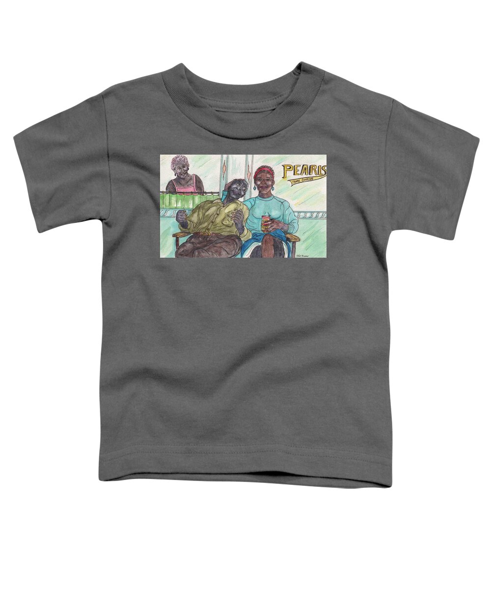 Pearls Home Cooking Toddler T-Shirt featuring the painting Pearls Home Cooking by Philip And Robbie Bracco