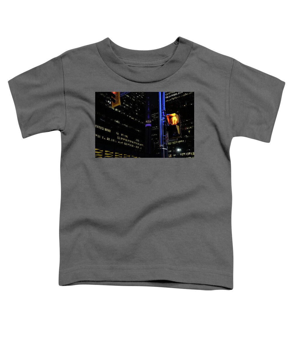 Cn Tower Toddler T-Shirt featuring the photograph Peekaboo Landmark by Kreddible Trout