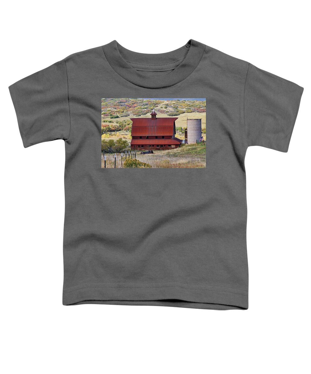 Barn Toddler T-Shirt featuring the photograph Perry Park Barn by Alana Thrower