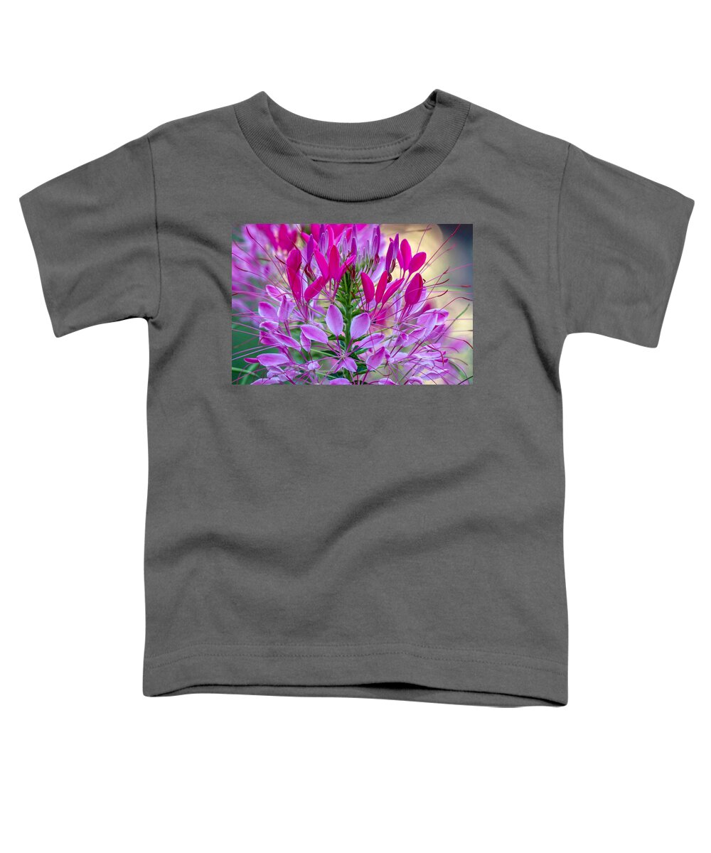 Floral Toddler T-Shirt featuring the photograph Pink Queen Flower by Susan Rydberg