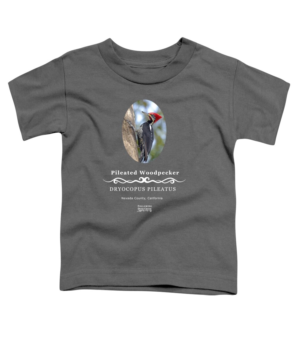 Picidae Toddler T-Shirt featuring the digital art Pleated Woodpecker by Lisa Redfern