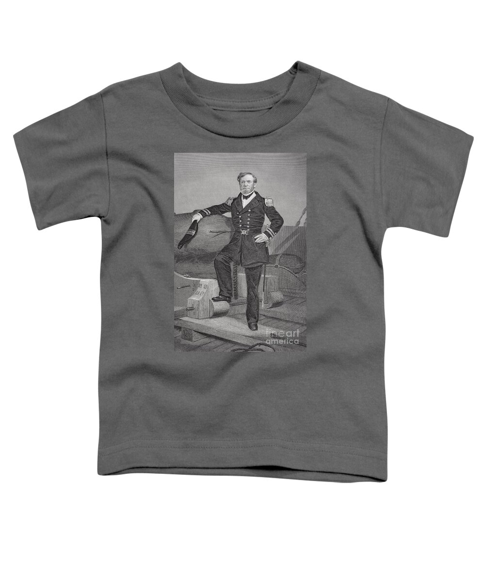 Ship Toddler T-Shirt featuring the painting Portrait Of Admiral Andrew Hull Foote by Alonzo Chappel