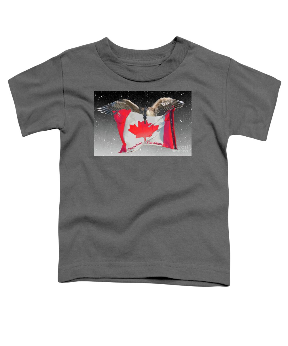 Flag Toddler T-Shirt featuring the photograph Proud To Be Canadian by Vivian Martin
